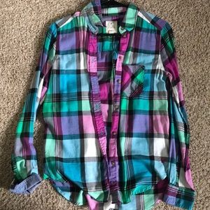 American Eagle flannel, vintage boyfriend